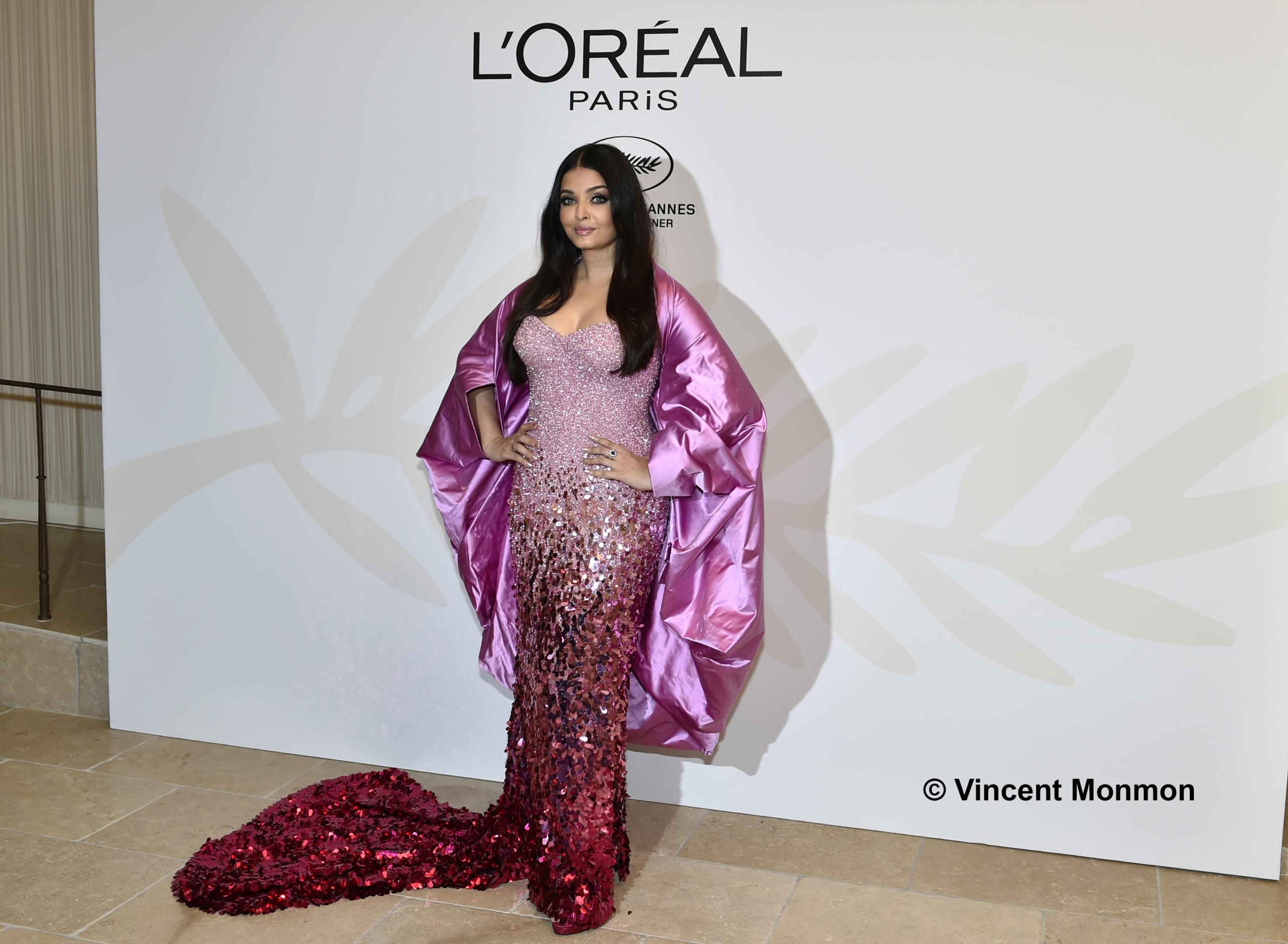 Aishwarya Rai au photocall du dîner "L'Oréal"