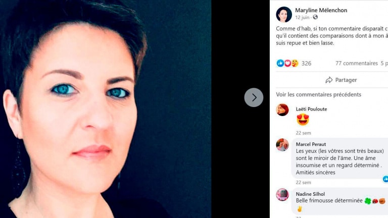 Maryline Mélenchon et compagnon