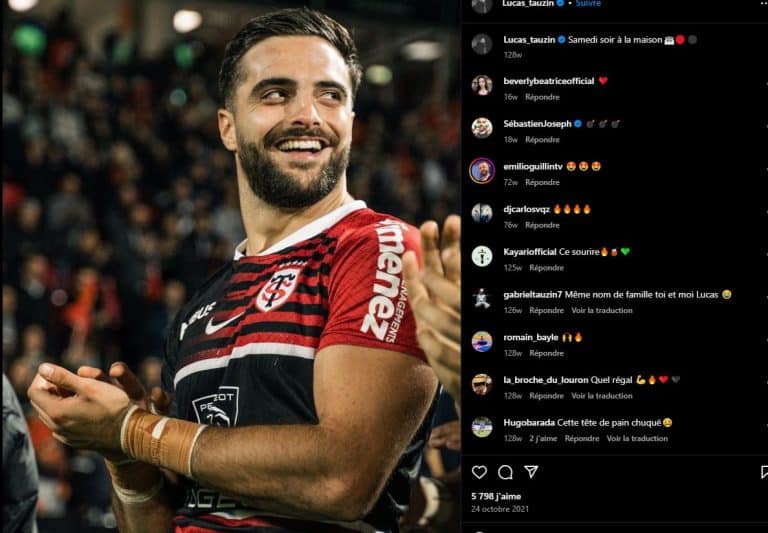 Lucas Tauzin et sa compagne