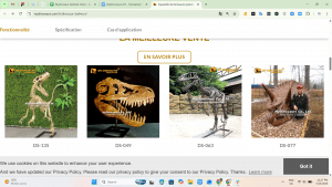 Squelettes de dinosaures animatroniques